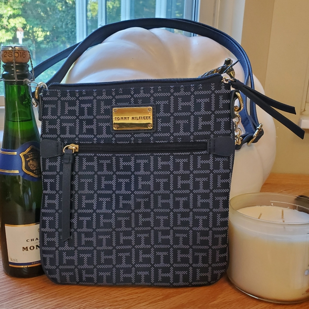 Small blue messenger bag